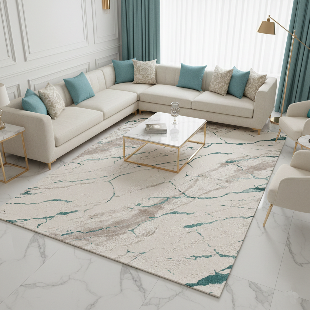 Covor Asia Light Emperador 190 Cream Turcoaz