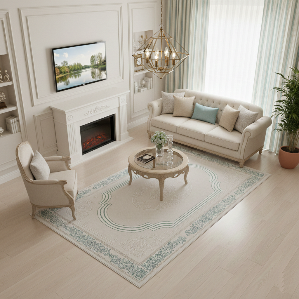 Covor Asia Modern Classic 224 Cream Turcoaz