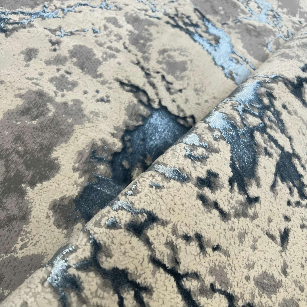 Covor Buse, Fulgerul, Albastru Regal, Living, Dormitor, Modern