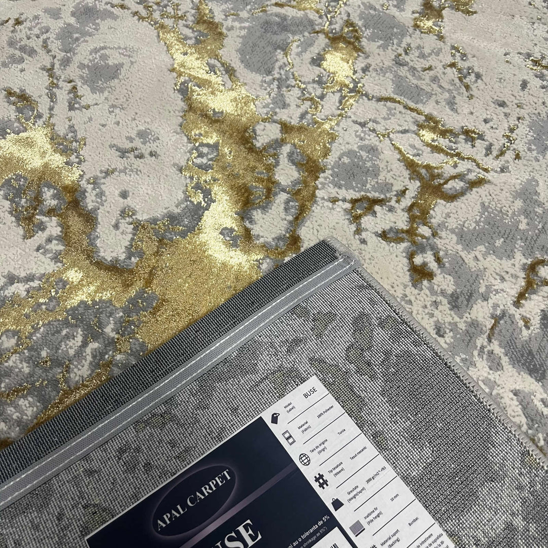 Covor Buse, Fulgerul, Galben Auriu, Living, Dormitor, Modern