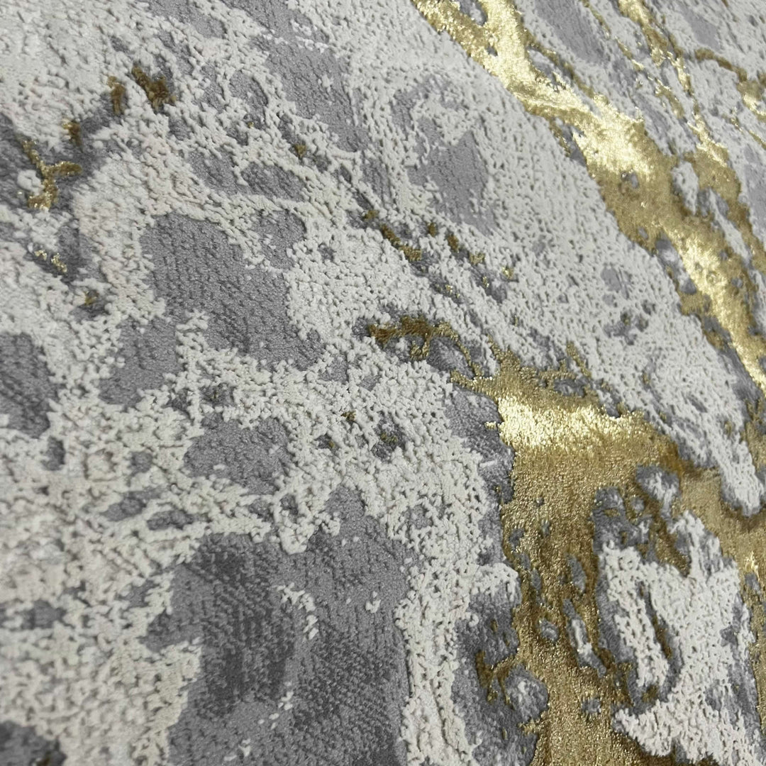 Covor Buse, Fulgerul, Galben Auriu, Living, Dormitor, Modern