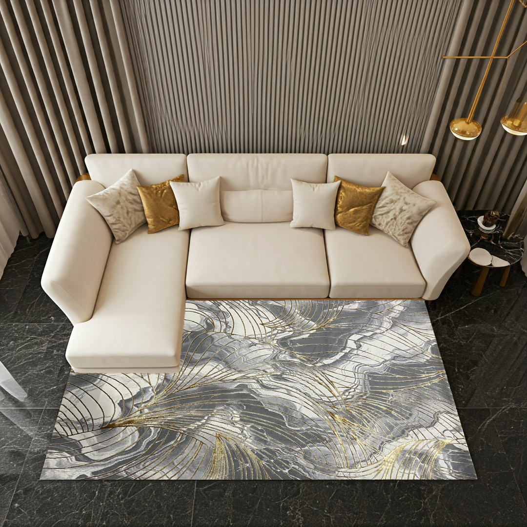 Covor Buse, Ivy Auriu, Living, Dormitor, Modern