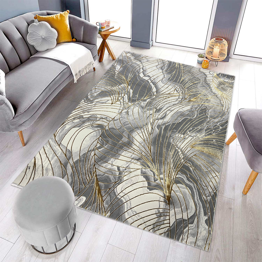 Covor Buse, Ivy Auriu, Living, Dormitor, Modern