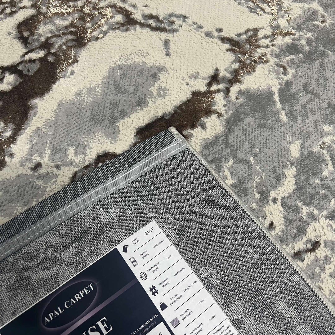 Covor Buse, Fulgerul, Maro, Living, Dormitor, Modern