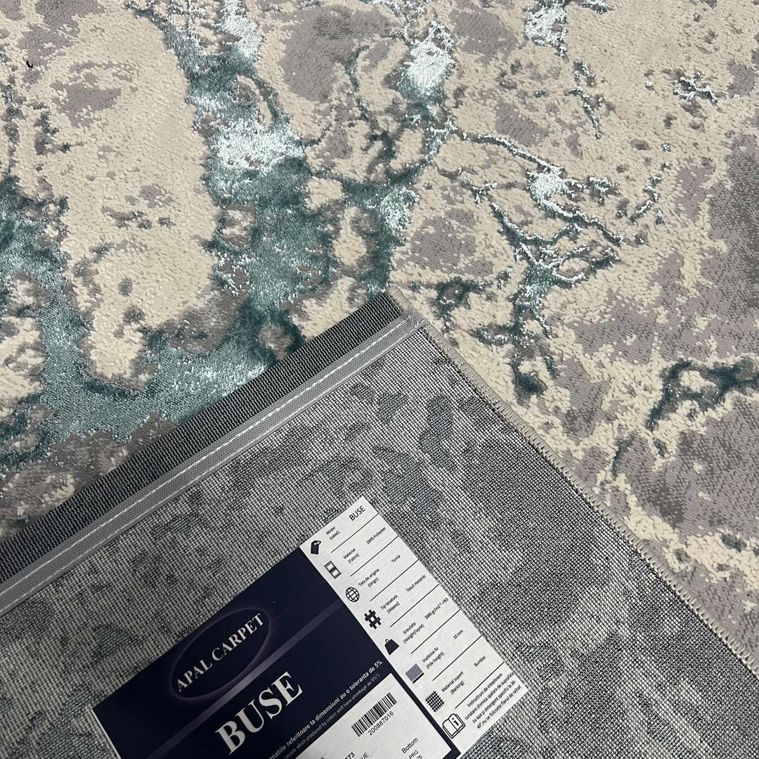 Covor Buse, Fulgerul, Turcoaz, Living, Dormitor, Modern