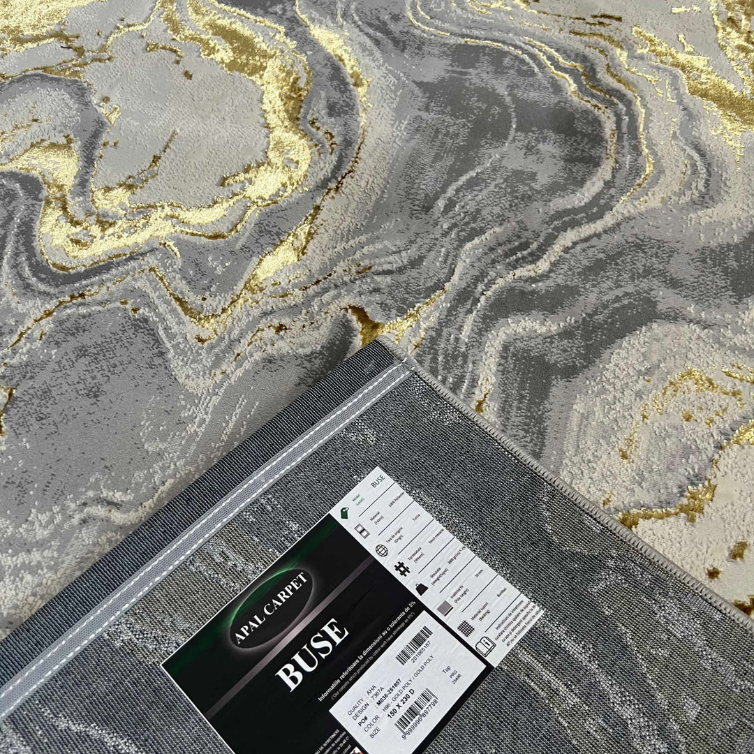 Covor Buse, Galaxy, Galben Gold, Living, Dormitor, Modern