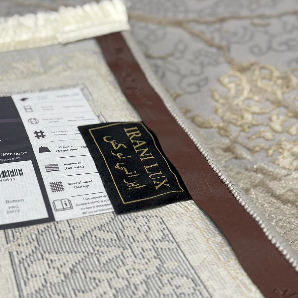 Covor Irani Lux Khorasan 6689C Bej Gri, Persan, Living, Dormitor, Clasic, Elegant