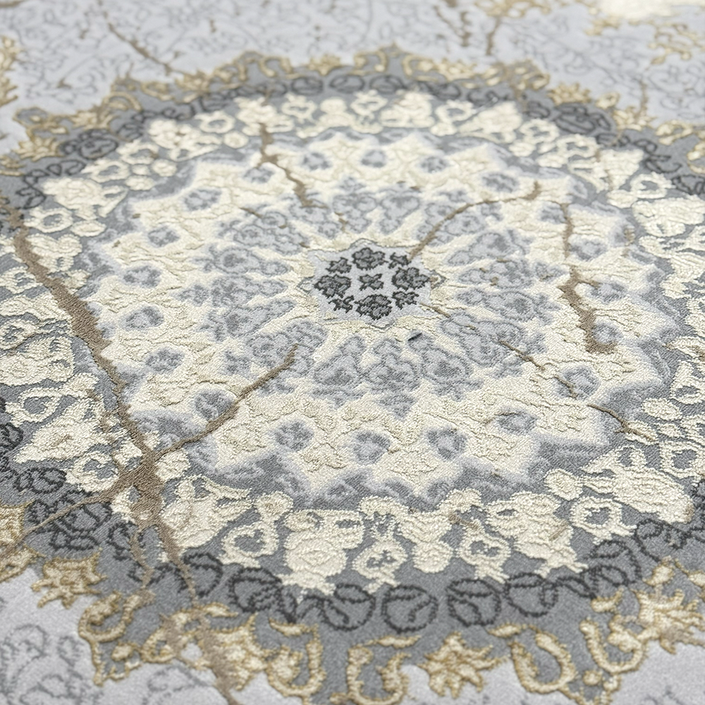 Covor Irani Lux Khorasan 6689C Bej Gri, Persan, Living, Dormitor, Clasic, Elegant