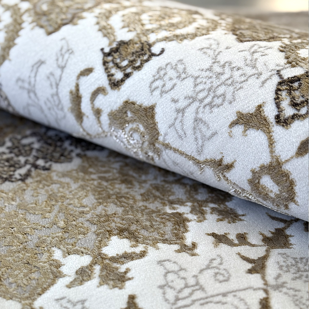 Covor Irani Lux Tabriz 6761 Bej Crem, Persan, Living, Dormitor, Clasic, Elegant