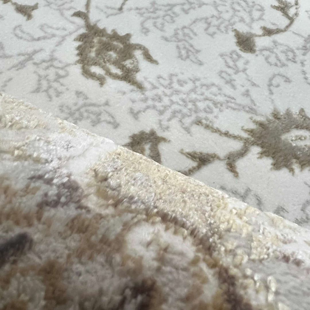 Covor Irani Lux Tabriz 6761 Bej Crem, Persan, Living, Dormitor, Clasic, Elegant