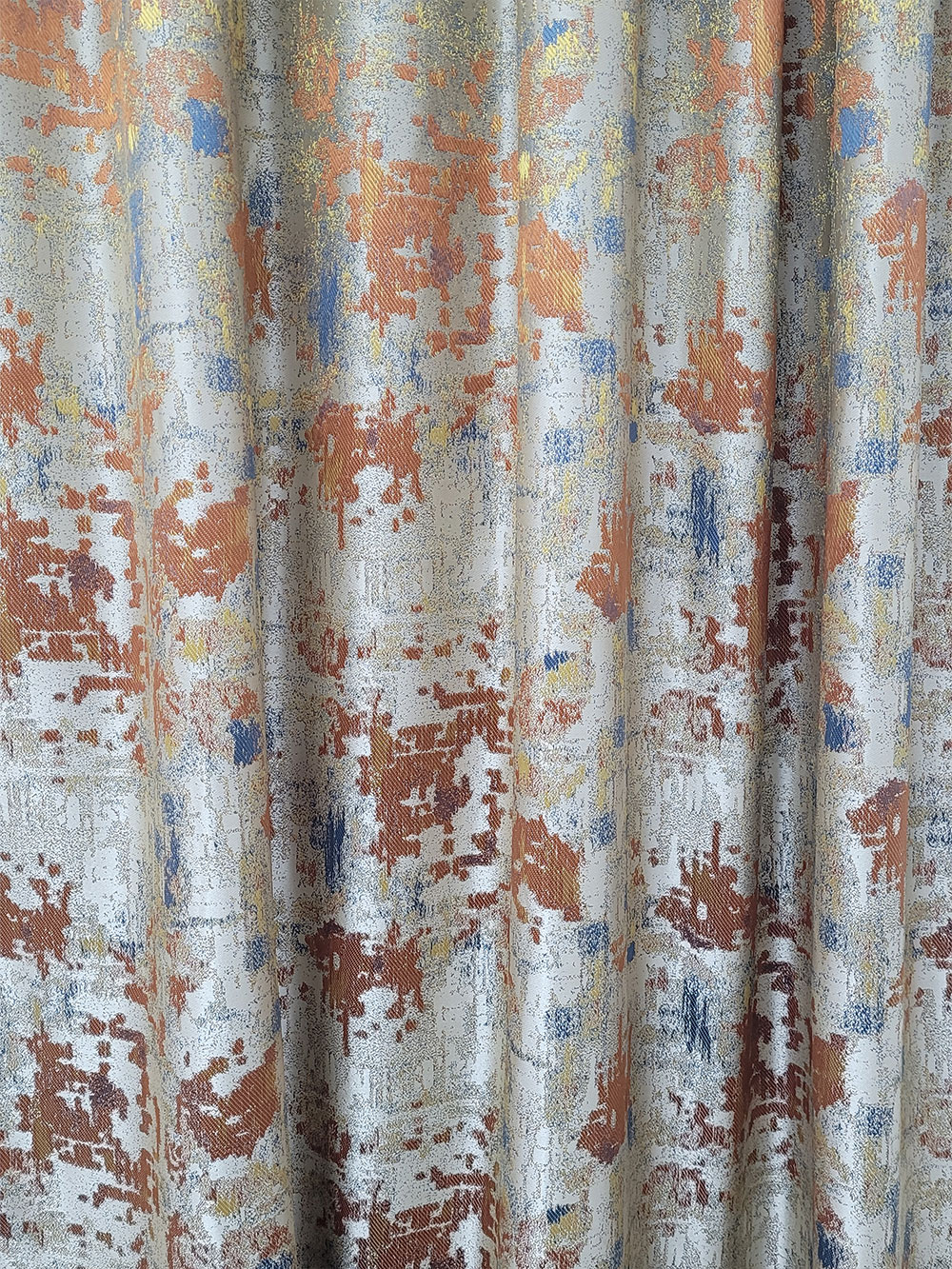 Set draperie si perdea, gri/maro model cromatic