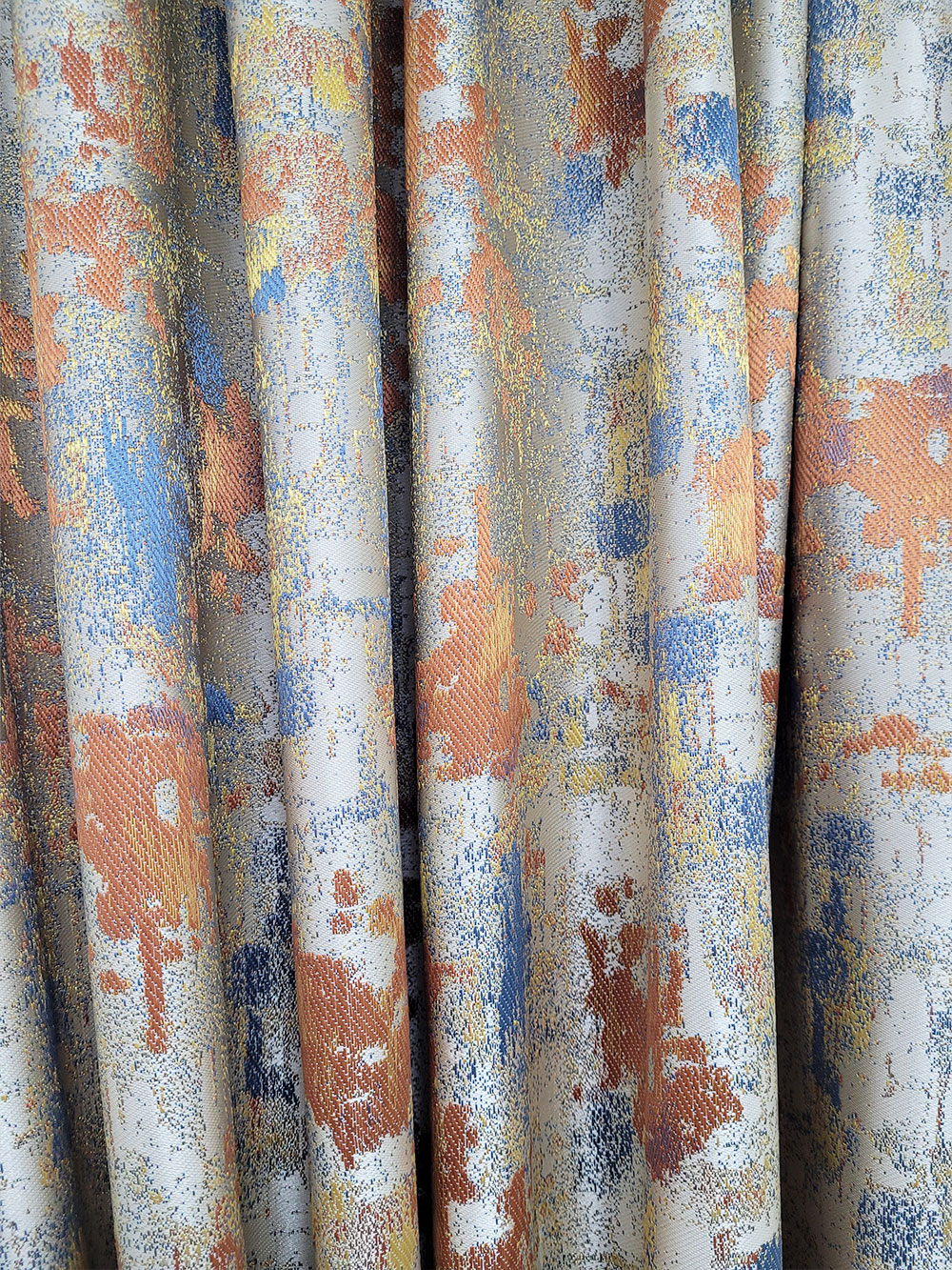 Set draperie si perdea, gri/maro model cromatic