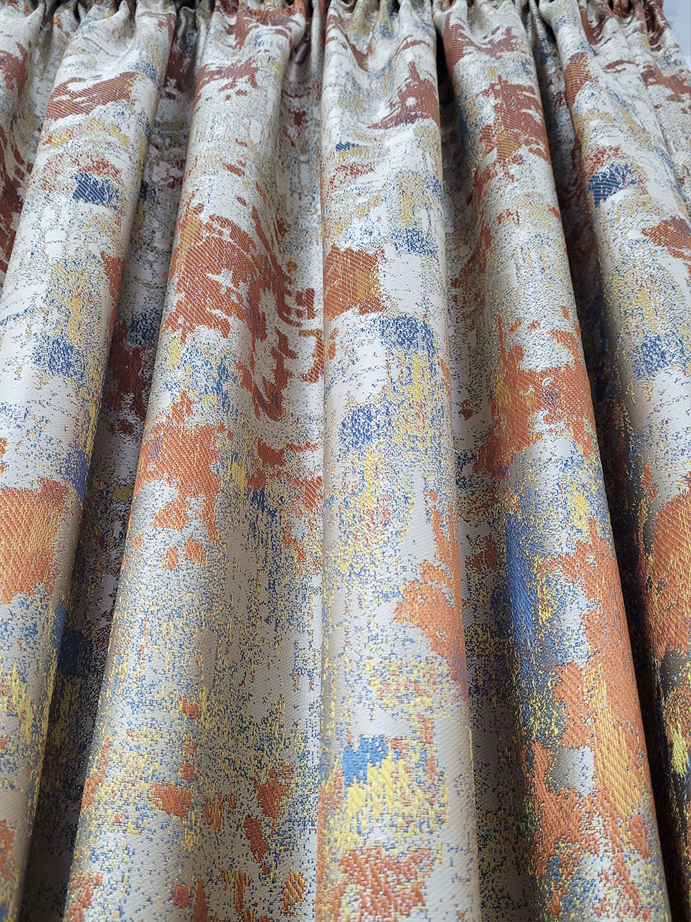 Set draperie si perdea, gri/maro model cromatic