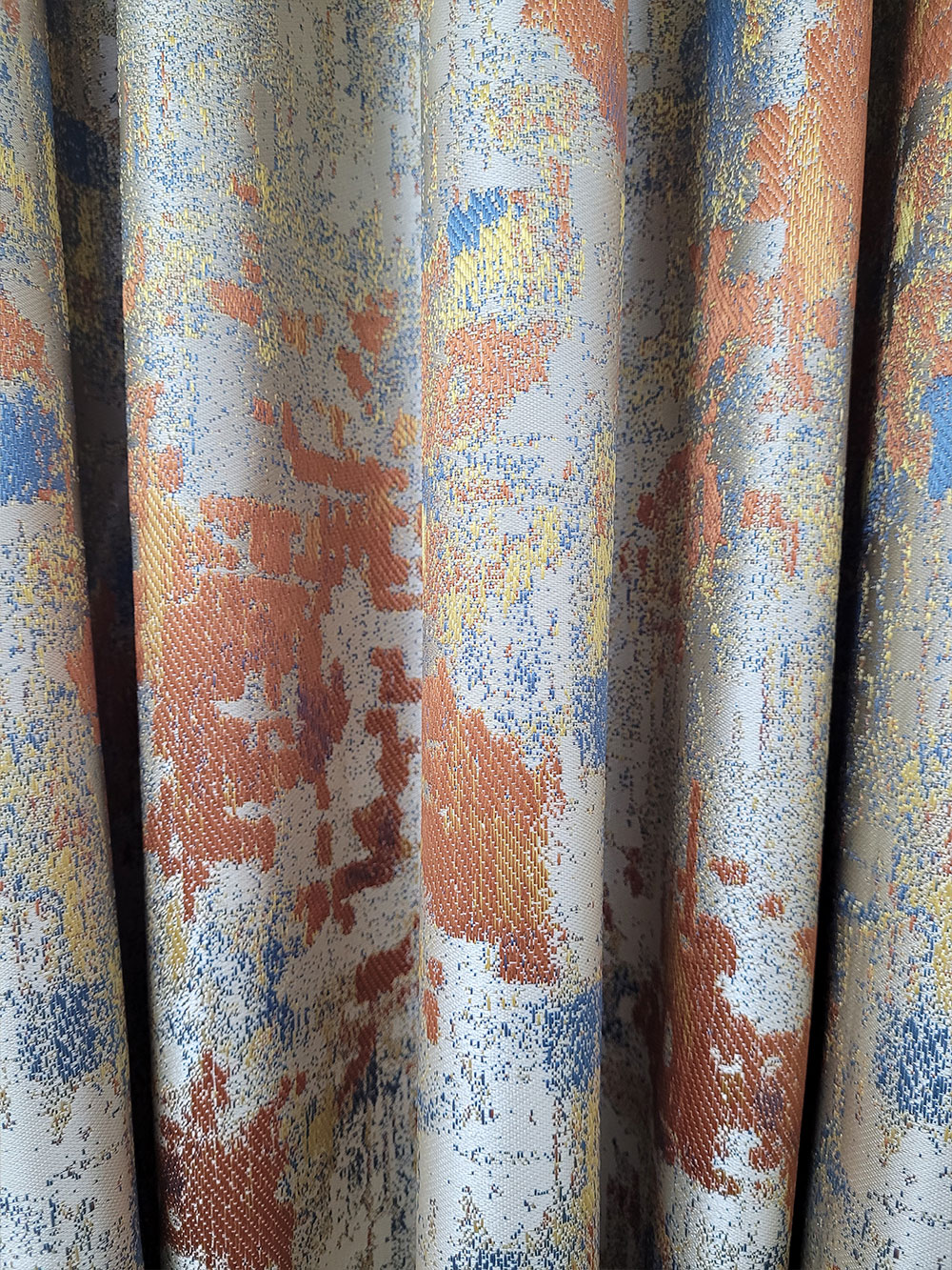 Set draperie si perdea, gri/maro model cromatic