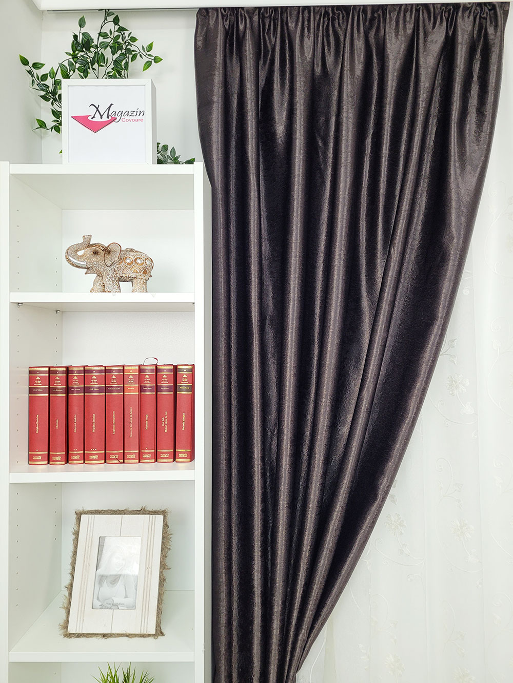 Perdea alba nature black out