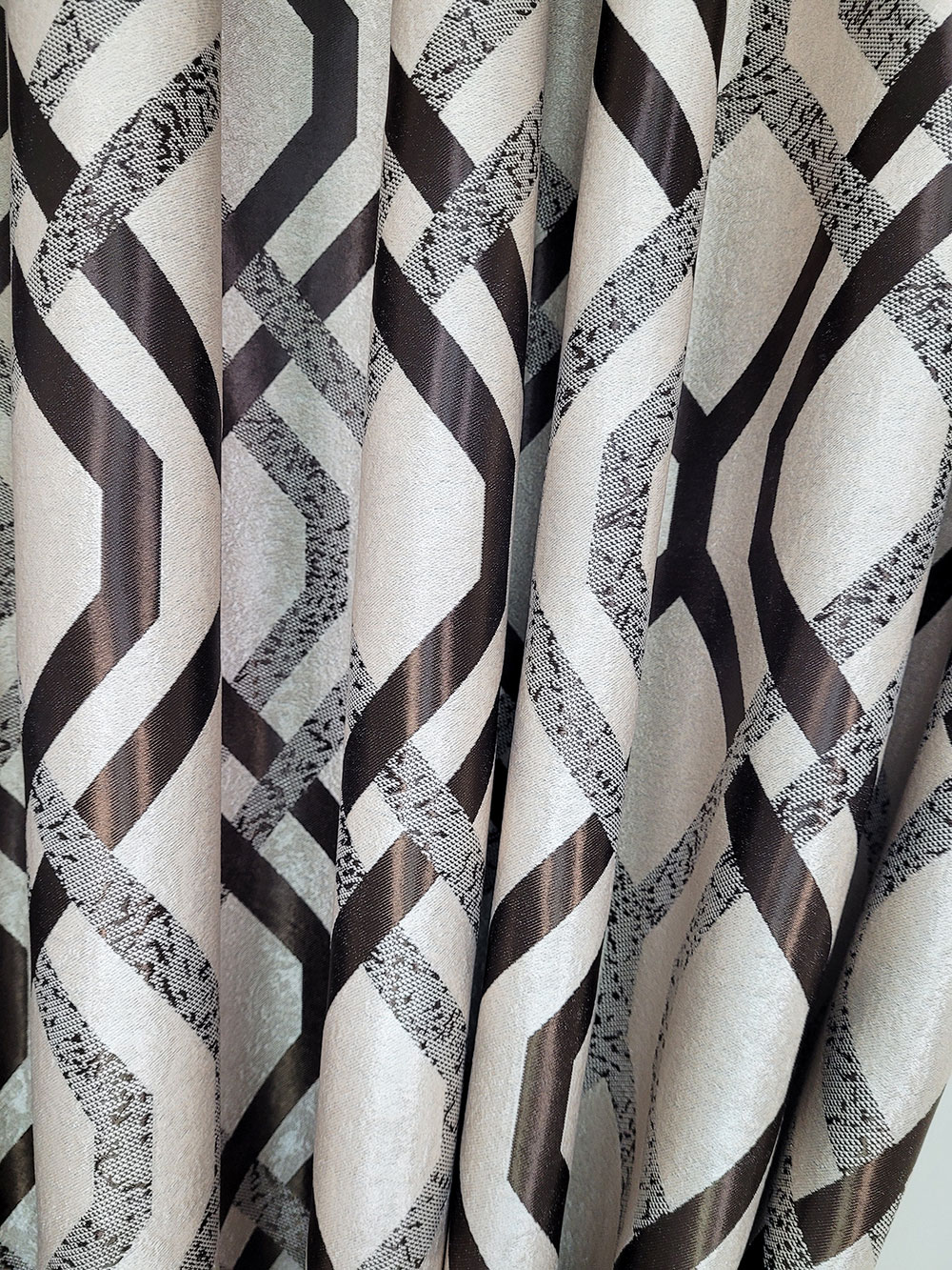 Set draperie si perdea, black out romburi