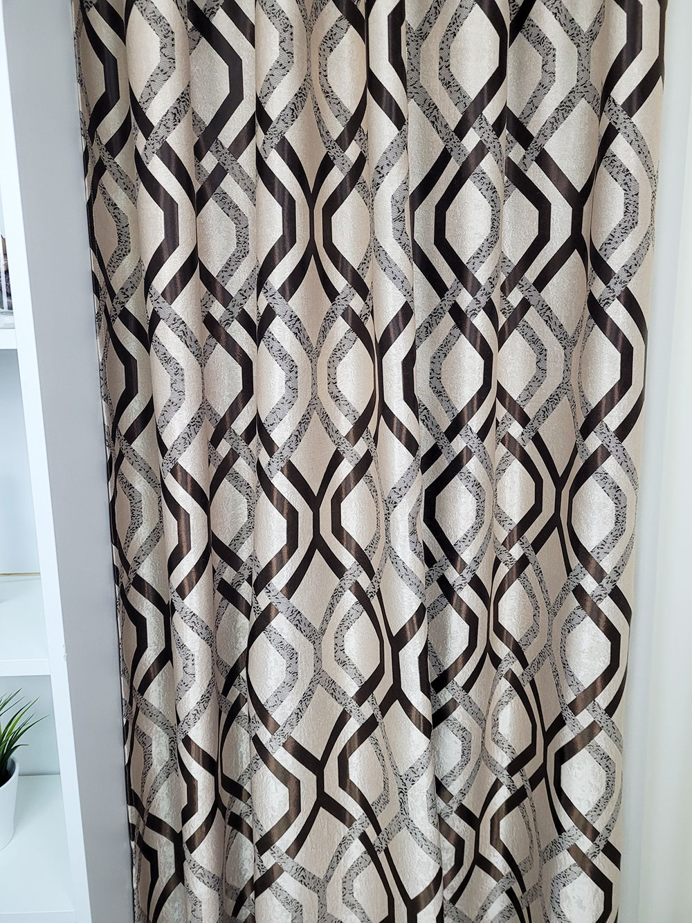 Set draperie si perdea, black out romburi