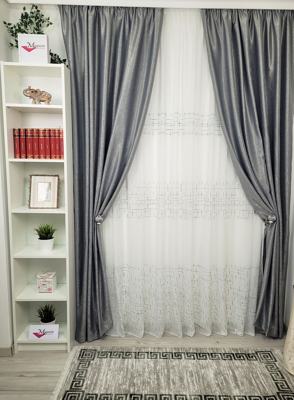 Set draperie si perdea, all gri