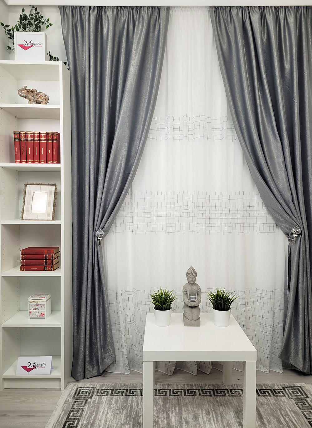 Set draperie si perdea, all gri