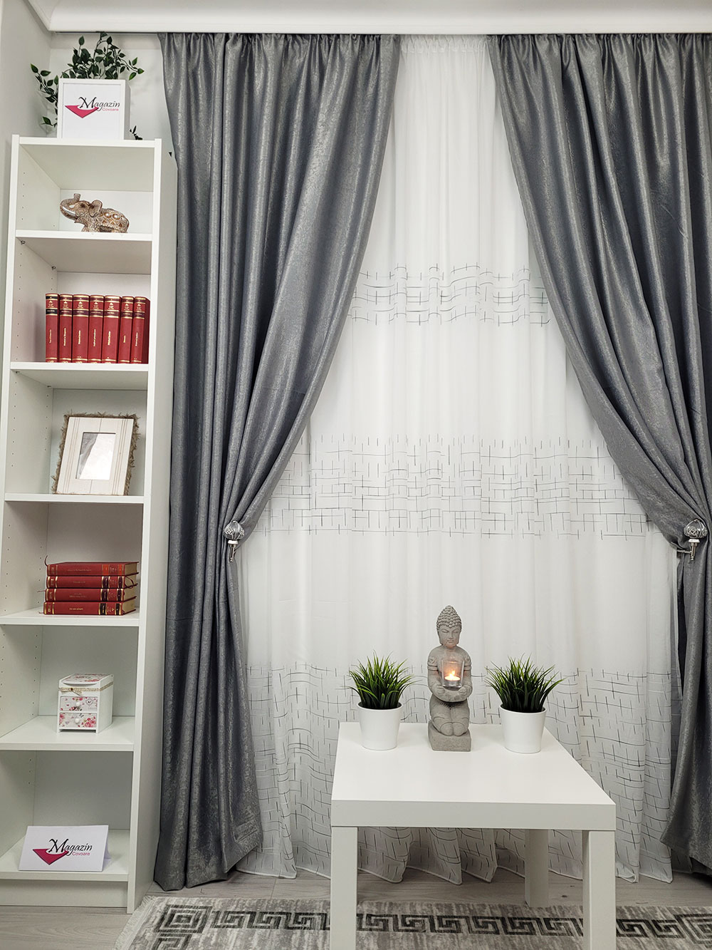 Set draperie si perdea, all gri