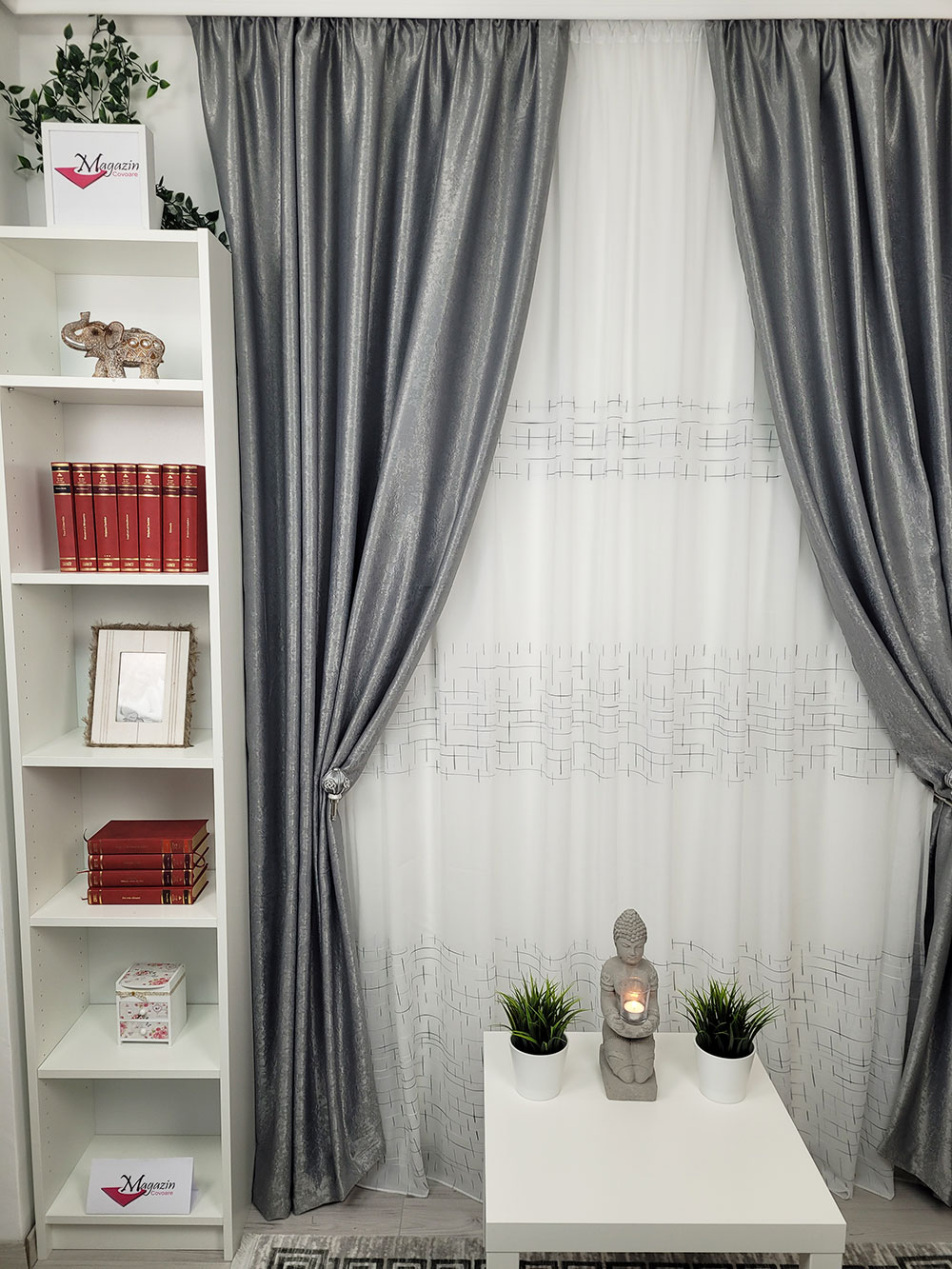 Set draperie si perdea, all gri