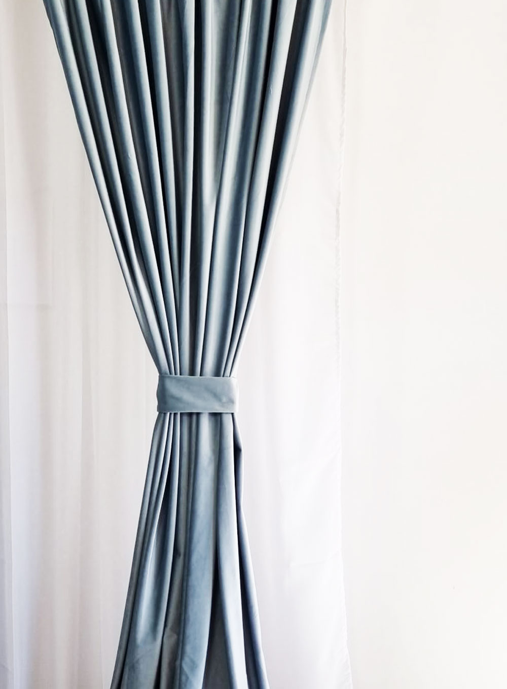 Draperie Catifea gri albastrui