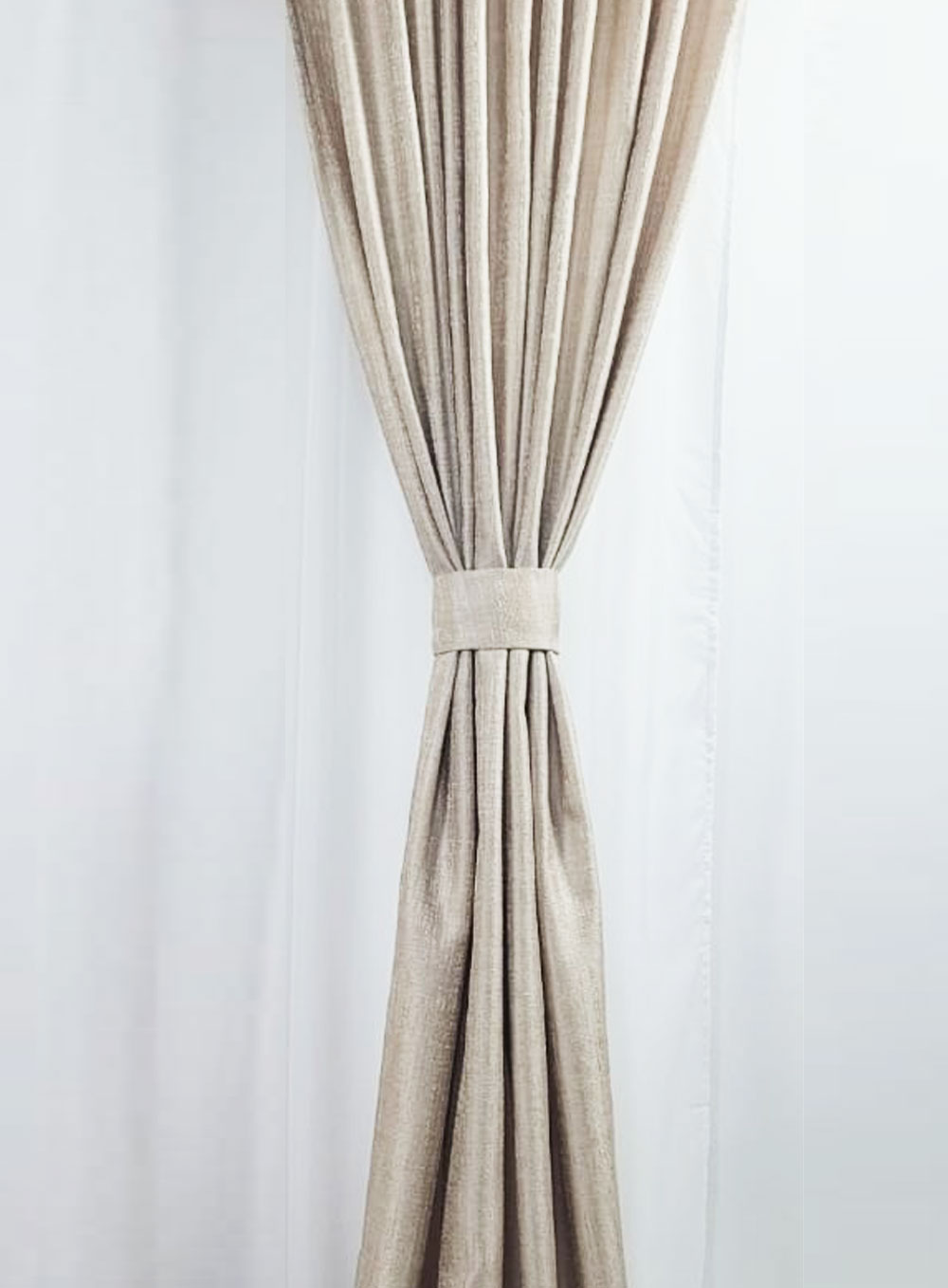 Draperie cu insertii Crem