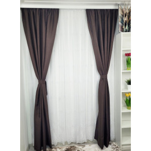 Set draperie si perdea, Dark Brown