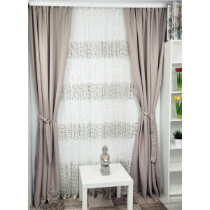 Set draperie si perdea, Light Cream