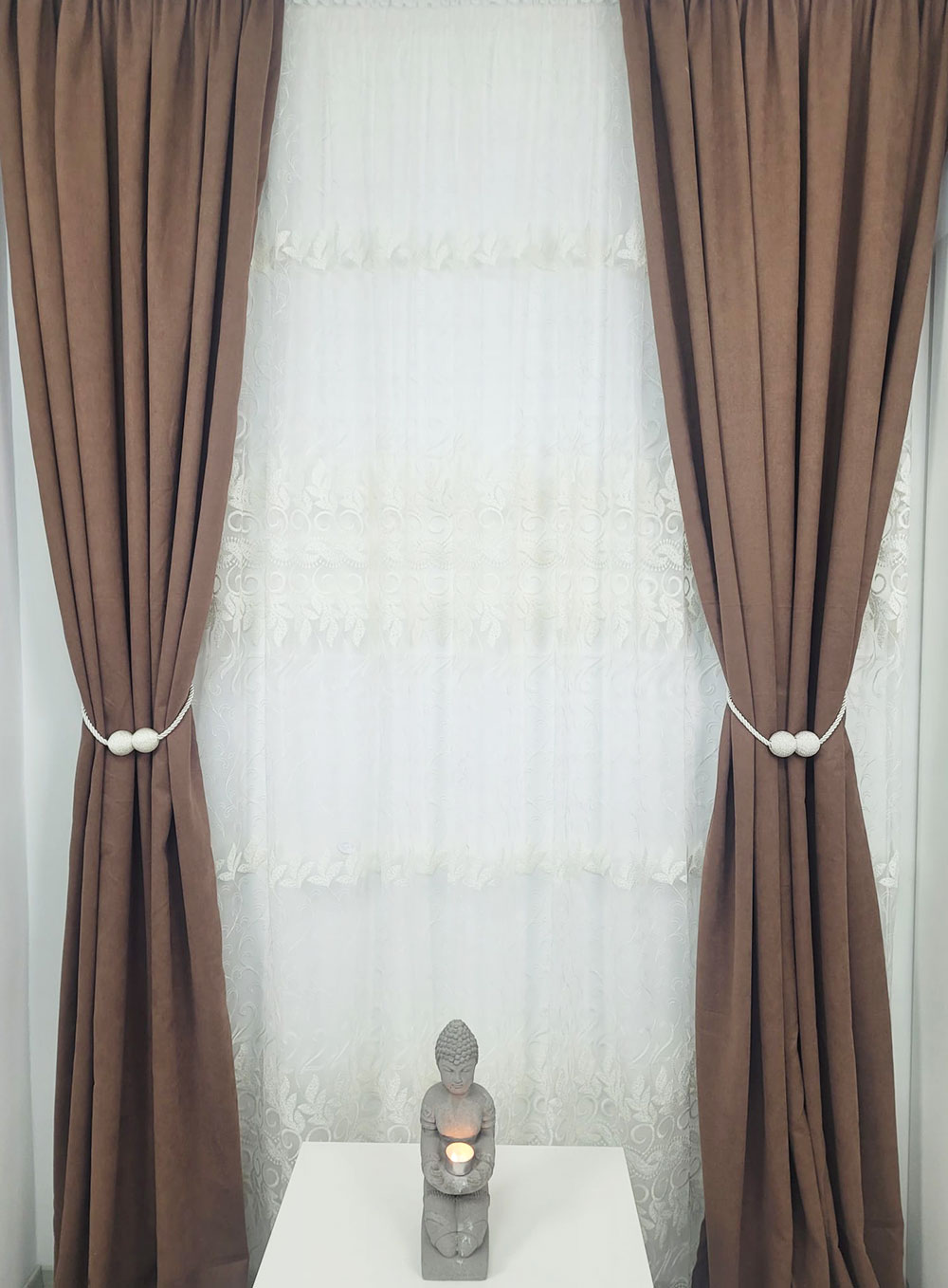 Set draperie si perdea, Brown Waves