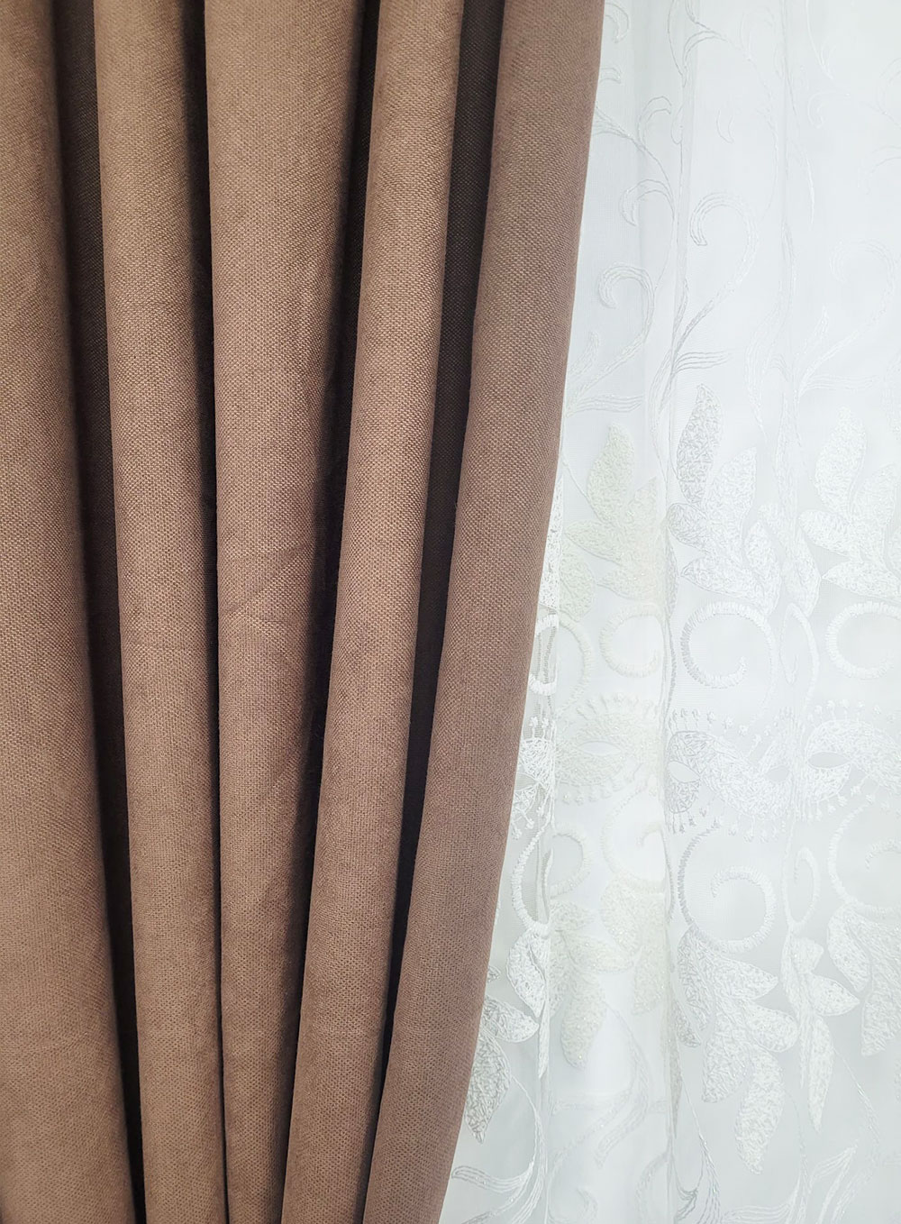 Set draperie si perdea, Brown Waves