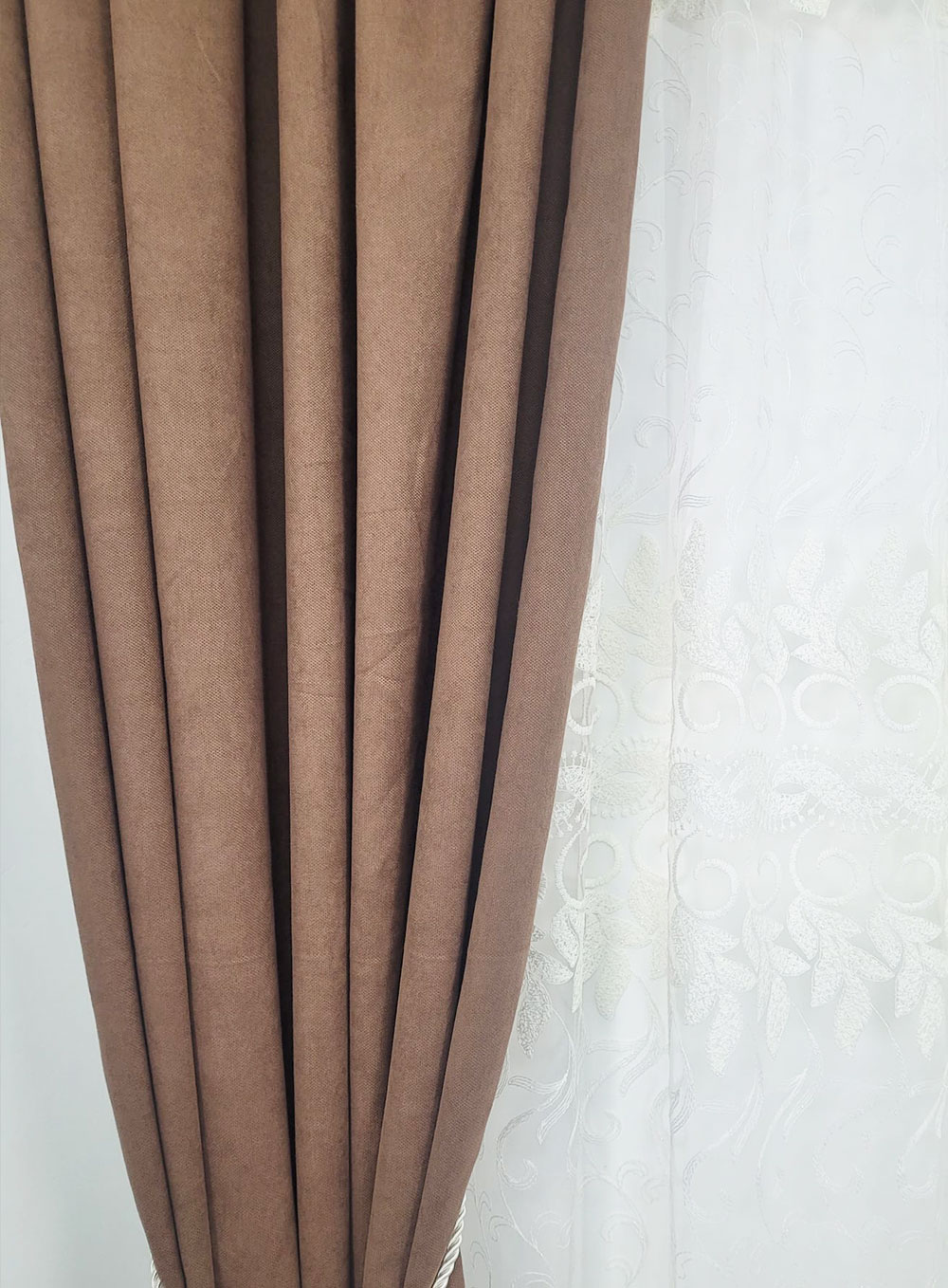 Set draperie si perdea, Brown Waves