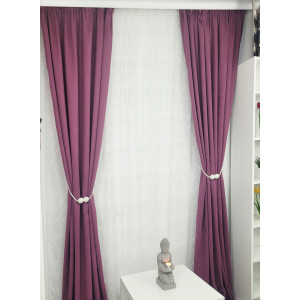 Set draperie si perdea, Purple Leaves