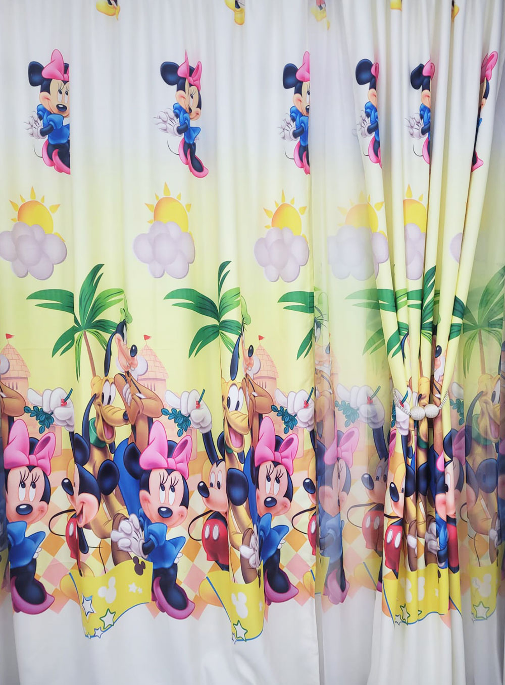 Set draperie si perdea pentru camera copiilor, Mickey Mouse