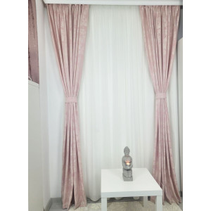 Set draperie si perdea, Roz Bonbon