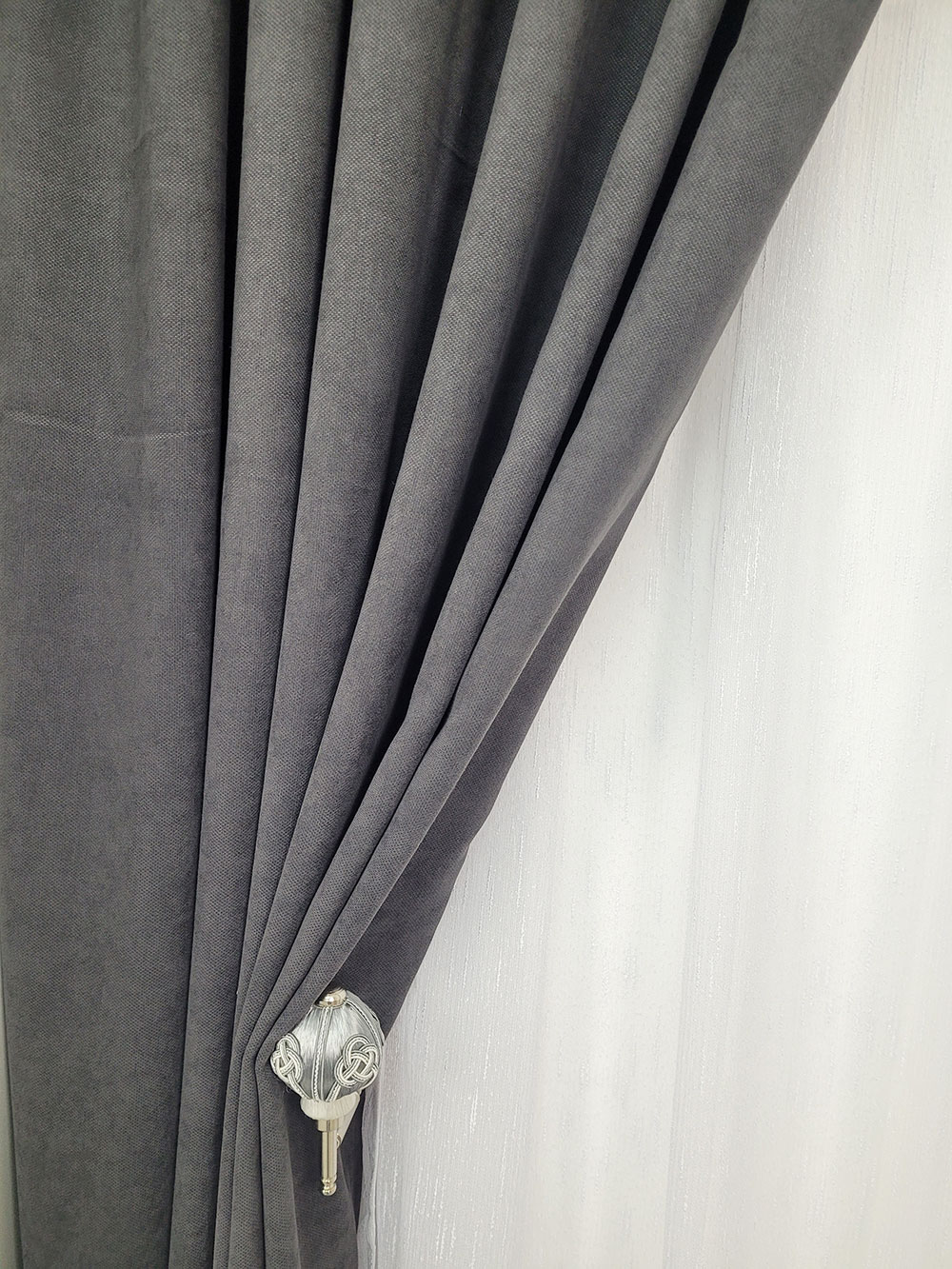 Set draperie si perdea, Pure Grey and White