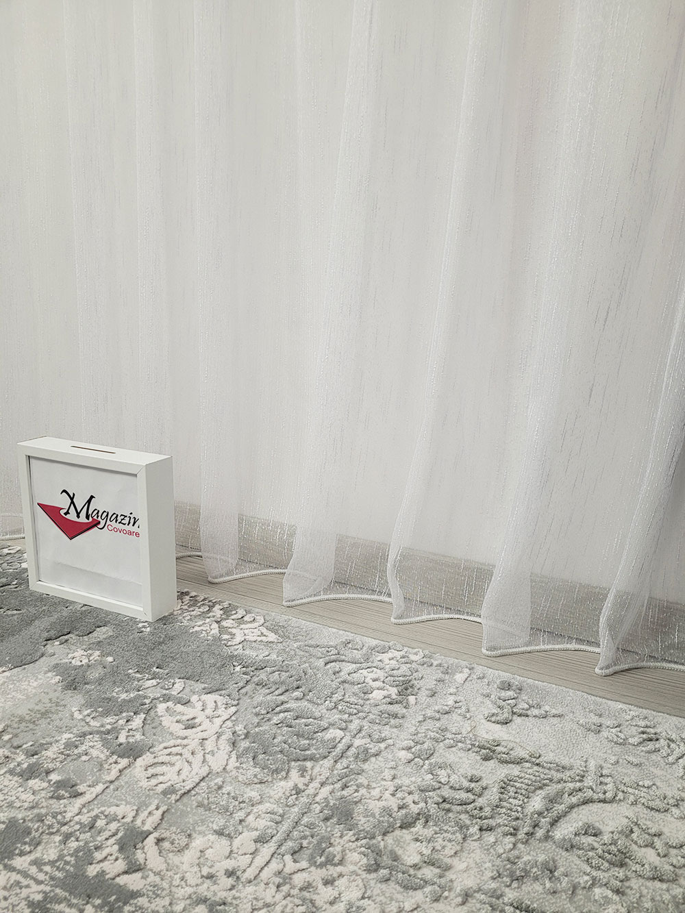 Set draperie si perdea, Pure Grey and White