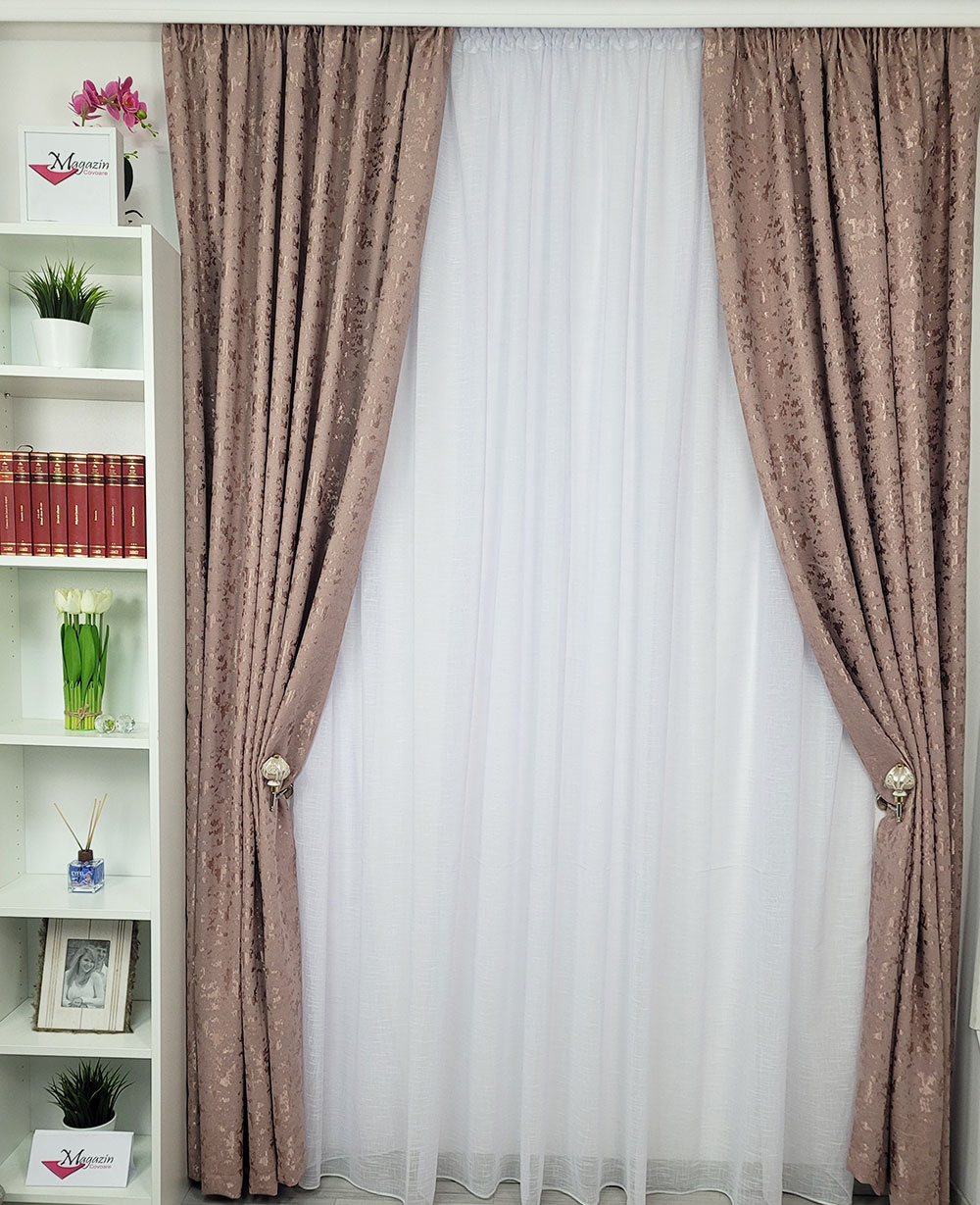 Set draperie si perdea, Brown lounge,