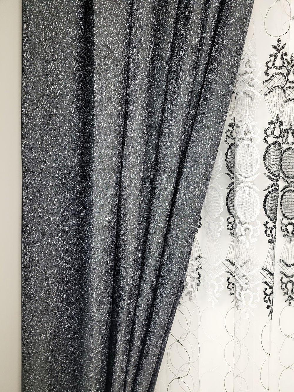 Set draperie si perdea, Black and White,