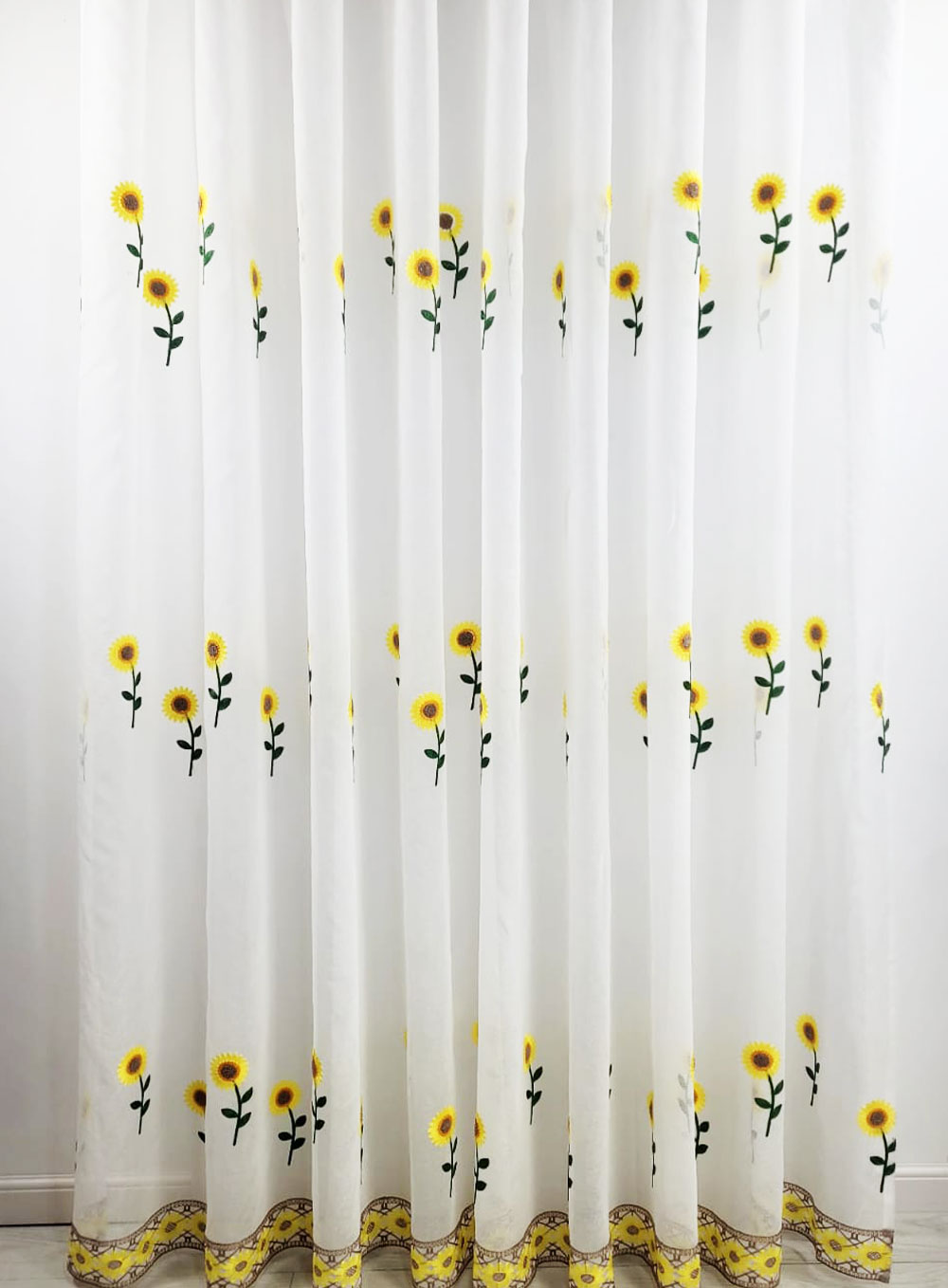 Perdea de bucatarie cu floarea soarelui