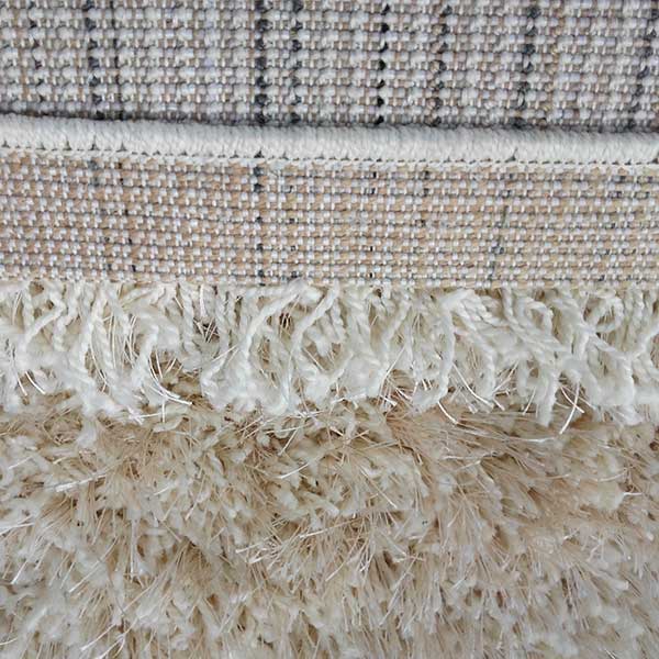 Covor Shaggy de lux din matase S004  Crem
