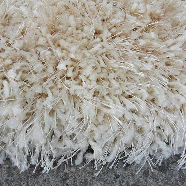 Covor Shaggy de lux din matase S004  Crem