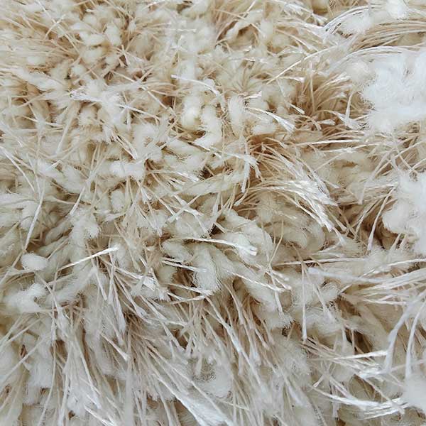 Covor Shaggy de lux din matase S004  Crem