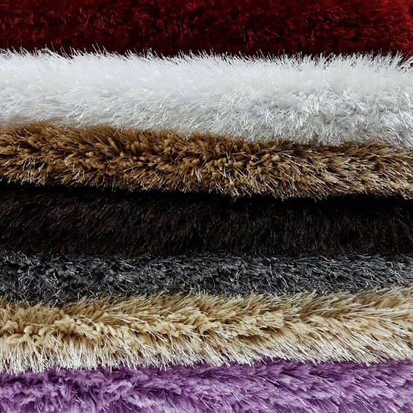 Covor Shaggy de lux din matase S011 Alb