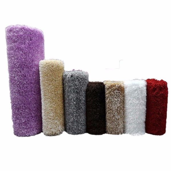 Covor Shaggy de lux din matase S011 Alb