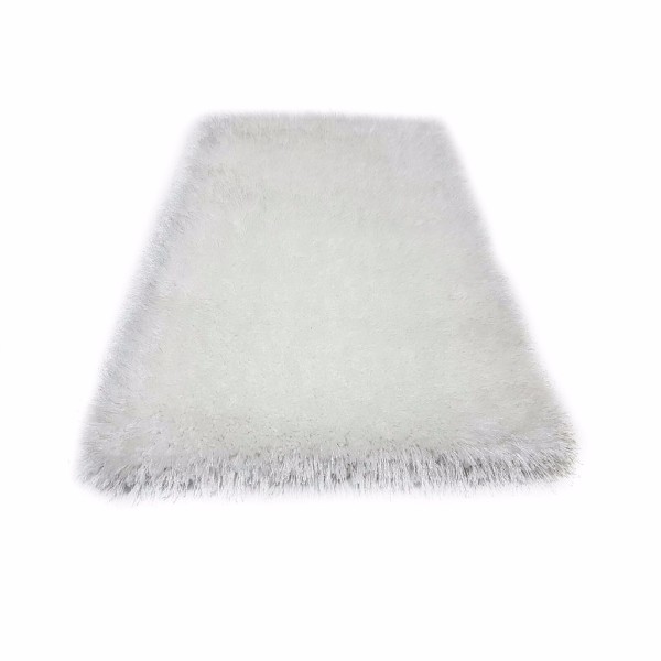 Covor Shaggy de lux din matase S011 Alb