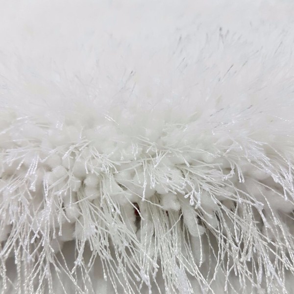 Covor Shaggy de lux din matase S011 Alb