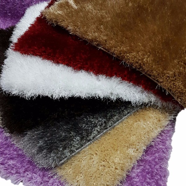 Covor Shaggy de lux din matase S014  Liliac