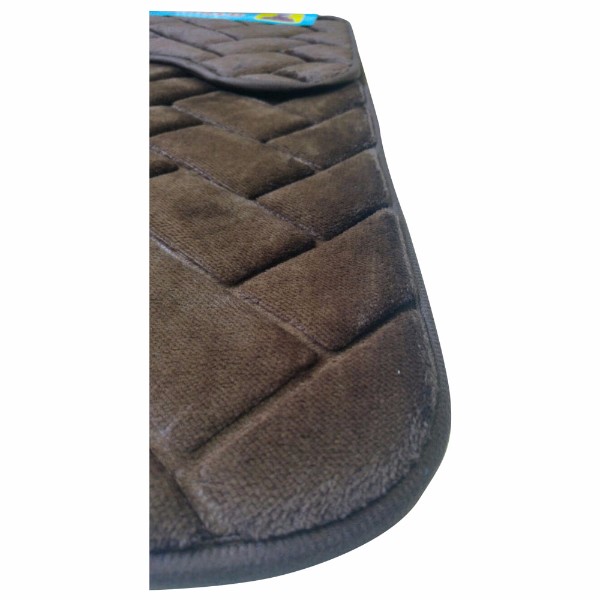 Set covoare pentru baie maro, model dreptunghiuri