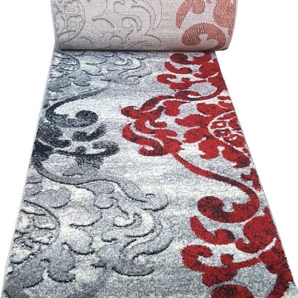 Traversa gri cu model vegetal TR022